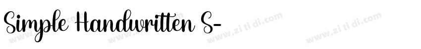 Simple Handwritten S字体转换